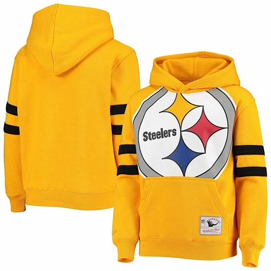 Outerstuff Youth Gold Pittsburgh Steelers Big Face Fleece Pullover Hoodie 3 Outerstuff Youth Gold Pittsburgh Steelers Big Face Fleece Pullover Hoodie