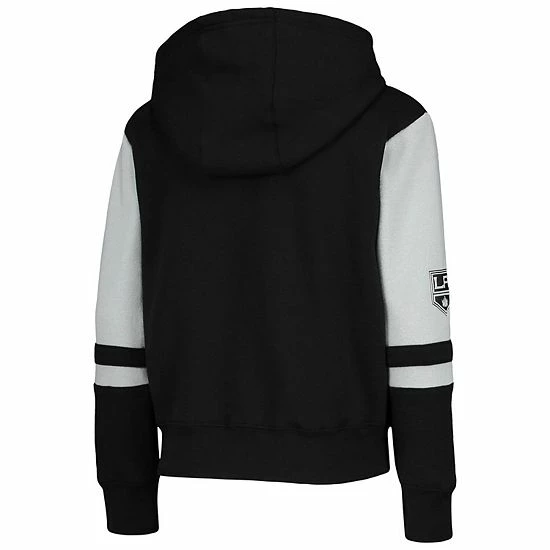 Outerstuff Youth Black Los Angeles Kings Faceoff Color-Blocked Full-Zip Hoodie 6 Outerstuff Youth Black Los Angeles Kings Faceoff Color-Blocked Full-Zip Hoodie - Image 4