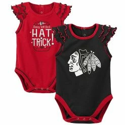 Outerstuff Newborn Red/Black Chicago Blackhawks Shining All-Star Two-Piece Bodysuit Set -Outerstuff shop unnamed file 7412