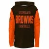 Outerstuff Youth Brown Cleveland Browns Heritage Long Sleeve Hoodie T-Shirt