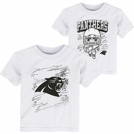 Outerstuff Toddler White Carolina Panthers Coloring Activity Two-Pack T-Shirt Set 3 Outerstuff Toddler White Carolina Panthers Coloring Activity Two-Pack T-Shirt Set