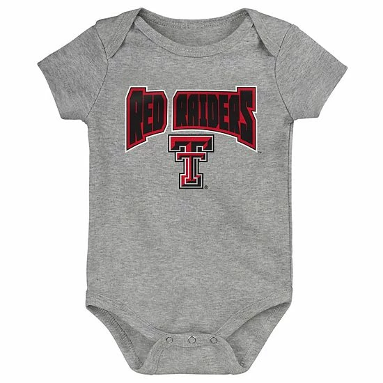 Outerstuff Infant Red/Black/Heathered Gray Texas Tech Red Raiders 3-Pack Game On Bodysuit Set 7 Outerstuff Infant Red/Black/Heathered Gray Texas Tech Red Raiders 3-Pack Game On Bodysuit Set - Image 5