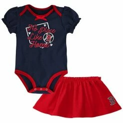 Outerstuff Girls Infant Navy/Red Boston Red Sox Outfielder Bodysuit & Skirt Set