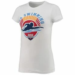 Outerstuff Women's White USA Swimming Streamline T-Shirt -Outerstuff shop unnamed file 7516