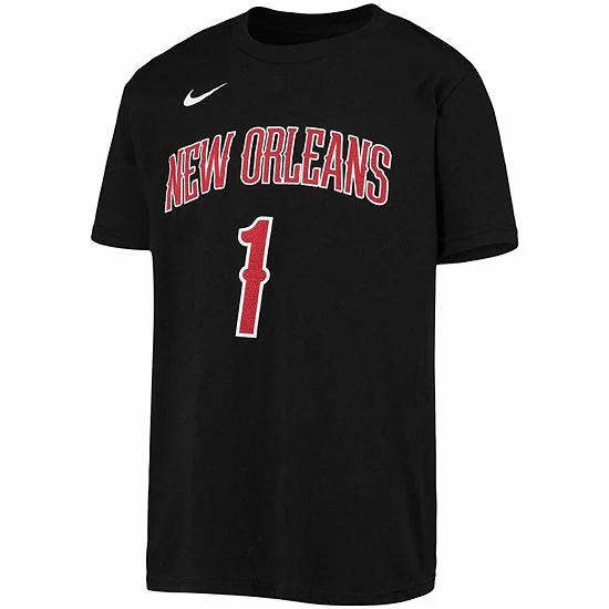 Youth Outerstuff Zion Williamson Black New Orleans Pelicans Dark Icon Name & Number T-Shirt 4 Youth Outerstuff Zion Williamson Black New Orleans Pelicans Dark Icon Name & Number T-Shirt - Image 2