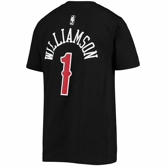 Youth Outerstuff Zion Williamson Black New Orleans Pelicans Dark Icon Name & Number T-Shirt 5 Youth Outerstuff Zion Williamson Black New Orleans Pelicans Dark Icon Name & Number T-Shirt - Image 3