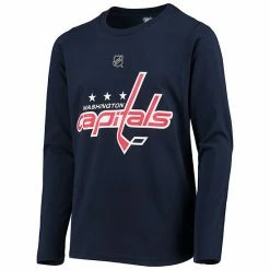 Outerstuff Youth Navy Washington Capitals Primary Logo Long Sleeve T-Shirt -Outerstuff shop unnamed file 7543