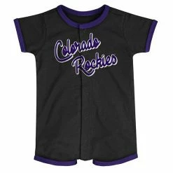 Outerstuff Infant Black Colorado Rockies Power Hitter Romper