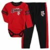 Outerstuff Infant Red/Black Wisconsin Badgers Little Kicker Long Sleeve Bodysuit And Sweatpants Set