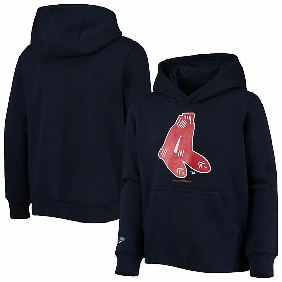 Outerstuff Youth Navy Boston Red Sox Cooperstown Collection Retro Logo Pullover Hoodie 4 Outerstuff Youth Navy Boston Red Sox Cooperstown Collection Retro Logo Pullover Hoodie - Image 2