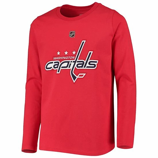 Outerstuff Youth Tom Wilson Red Washington Capitals Authentic Stack Long Sleeve Name & Number T-Shirt 5 Outerstuff Youth Tom Wilson Red Washington Capitals Authentic Stack Long Sleeve Name & Number T-Shirt - Image 3