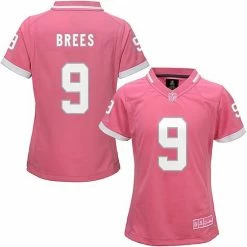 Alternative view of Outerstuff Girls Youth Drew Brees Pink New Orleans Saints Bubble Gum Jersey