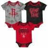 Outerstuff Infant Red/Black/Heathered Gray Houston Rockets Game Time Three-Piece Bodysuit Set -Outerstuff shop unnamed file 7723
