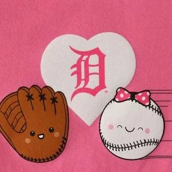 Outerstuff Girls Infant Pink Detroit Tigers I Glove You T-Shirt -Outerstuff shop unnamed file 7758
