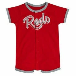 Outerstuff Newborn & Infant Red Cincinnati Reds Stripe Power Hitter Romper