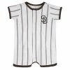 Outerstuff Infant White San Diego Padres Pinstripe Power Hitter Romper