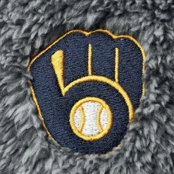 Outerstuff Newborn & Infant Gray Milwaukee Brewers Game Nap Teddy Fleece Bunting Sleeper -Outerstuff shop unnamed file 7824