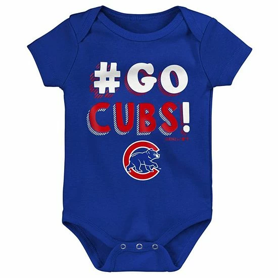 Outerstuff Newborn & Infant Royal/Red/Gray Chicago Cubs Born To Win 3-Pack Bodysuit Set 5 Outerstuff Newborn & Infant Royal/Red/Gray Chicago Cubs Born To Win 3-Pack Bodysuit Set - Image 3