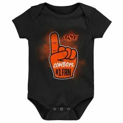 Outerstuff Infant Black/Black/Heathered Gray Oklahoma State Cowboys 3-Pack Game On Bodysuit Set -Outerstuff shop unnamed file 7929