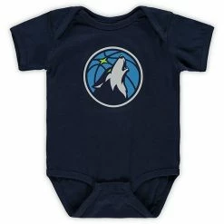 Outerstuff Infant Navy Minnesota Timberwolves Primary Team Logo Bodysuit