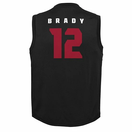 Outerstuff Youth Tom Brady Black Tampa Bay Buccaneers Fast Track V-Neck Tank Top 6 Outerstuff Youth Tom Brady Black Tampa Bay Buccaneers Fast Track V-Neck Tank Top - Image 4