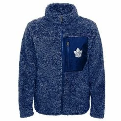 Outerstuff Girls Youth Blue Toronto Maple Leafs Fan Gear Sherpa Full-Zip Jacket