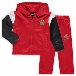 Outerstuff Toddler Red Maryland Terrapins Fleece Full-Zip Hoodie And Pants Set