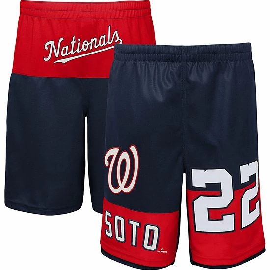 Outerstuff Youth Juan Soto Navy Washington Nationals Pandemonium Name & Number Shorts 4 Outerstuff Youth Juan Soto Navy Washington Nationals Pandemonium Name & Number Shorts - Image 2