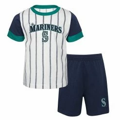 Outerstuff Toddler White/Navy Seattle Mariners Position Player T-Shirt & Shorts Set