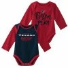 Outerstuff Newborn & Infant Red/Navy Houston Texans 2-Pack Little Player Long Sleeve Bodysuit Set