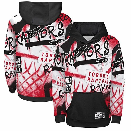 Outerstuff Youth Black Toronto Raptors Spray Ball Pullover Hoodie 4 Outerstuff Youth Black Toronto Raptors Spray Ball Pullover Hoodie - Image 2