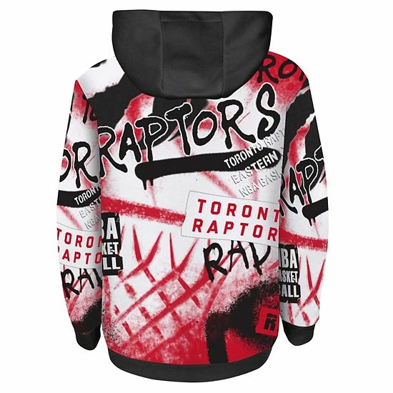Outerstuff Youth Black Toronto Raptors Spray Ball Pullover Hoodie 6 Outerstuff Youth Black Toronto Raptors Spray Ball Pullover Hoodie - Image 4