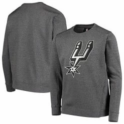 Outerstuff Youth Heathered Gray San Antonio Spurs Performance Fleece Crew Sweatshirt -Outerstuff shop unnamed file 8013