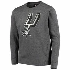Outerstuff Youth Heathered Gray San Antonio Spurs Performance Fleece Crew Sweatshirt -Outerstuff shop unnamed file 8014