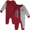 Outerstuff Newborn & Infant Crimson/Heather Gray Indiana Hoosiers Half Time Two-Tone Long Sleeve Full-Snap Jumper -Outerstuff shop unnamed file 8027