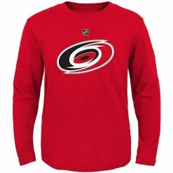 Outerstuff Youth Red Carolina Hurricanes Primary Logo Long Sleeve T-Shirt