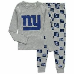 Outerstuff Toddler Heathered Gray New York Giants Sleep Set