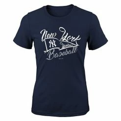 Outerstuff Girls Youth Navy New York Yankees Team Fly The Flag T-Shirt