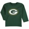 Outerstuff Green Bay Packers Preschool Team Logo Long Sleeve T-Shirt - Green