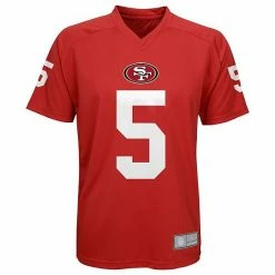 Outerstuff Youth Trey Lance Scarlet San Francisco 49ers Performance Name & Number Raglan V-Neck T-Shirt -Outerstuff shop unnamed file 8103