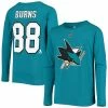 Outerstuff Youth Brent Burns Teal San Jose Sharks Authentic Stack Long Sleeve Name & Number T-Shirt