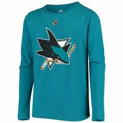 Outerstuff Youth Brent Burns Teal San Jose Sharks Authentic Stack Long Sleeve Name & Number T-Shirt -Outerstuff shop unnamed file 8112