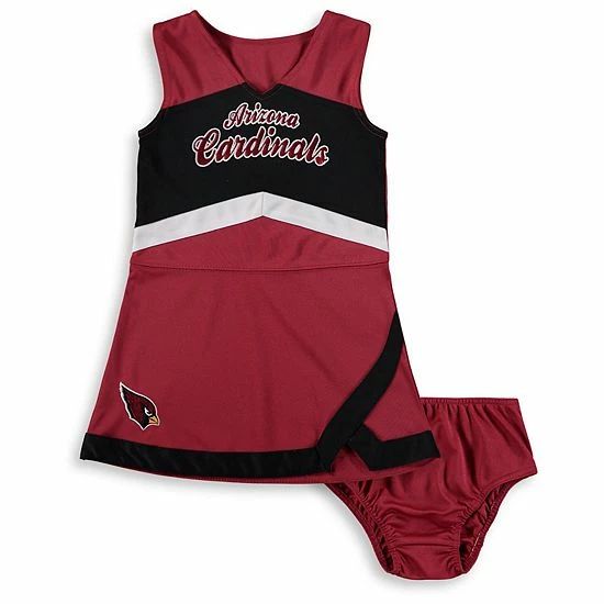 Outerstuff Girls Preschool Cardinal/Black Arizona Cardinals Cheer Captain Jumper Dress 3 Outerstuff Girls Preschool Cardinal/Black Arizona Cardinals Cheer Captain Jumper Dress