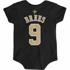 Outerstuff Infant Drew Brees Black New Orleans Saints Mainliner Name And Number Bodysuit -Outerstuff shop unnamed file 8124