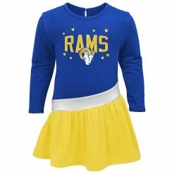 Outerstuff Girls Toddler Royal/Gold Los Angeles Rams Heart To Heart Jersey Tunic Dress -Outerstuff shop unnamed file 8139