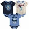 Outerstuff Newborn Navy/Light Blue/Cream Minnesota Twins Three-Pack Number One Bodysuit -Outerstuff shop unnamed file 8144