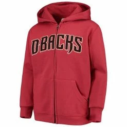 Outerstuff Youth Red Arizona Diamondbacks Team Color Wordmark Full-Zip Hoodie -Outerstuff shop unnamed file 8151