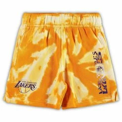Outerstuff Toddler White/Gold Los Angeles Lakers Santa Monica Shorts