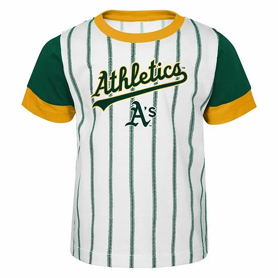 Outerstuff Infant Green/Gold Oakland Athletics Position Player T-Shirt & Shorts Set 5 Outerstuff Infant Green/Gold Oakland Athletics Position Player T-Shirt & Shorts Set - Image 3