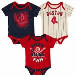 Outerstuff Infant Navy/Red/Cream Boston Red Sox Future #1 3-Pack Bodysuit Set -Outerstuff shop unnamed file 8197